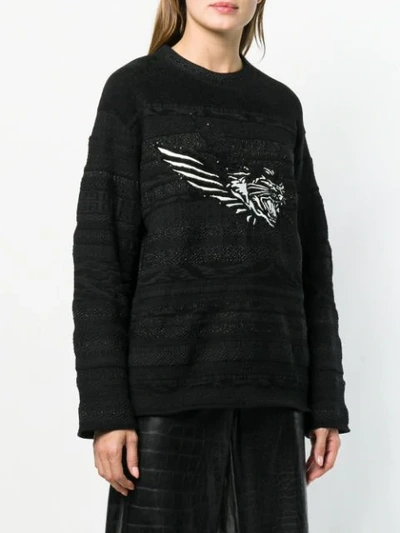 Shop Givenchy Flying Cat Sweater In Black
