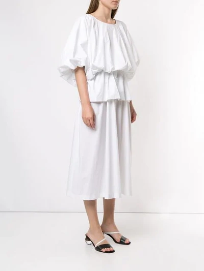 Shop Goen J Voluminous Shape Dress In White