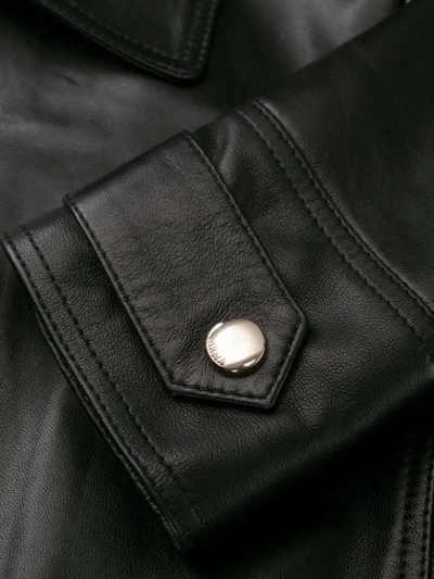 ARMA 修身皮革夹克 - 黑色