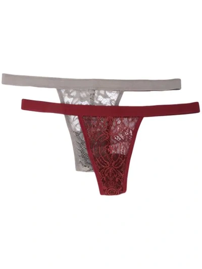 Shop Anine Bing 'isla' Tanga-set - Rot In Red