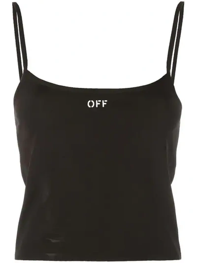 Shop Off-white Logo Print Cami In Black