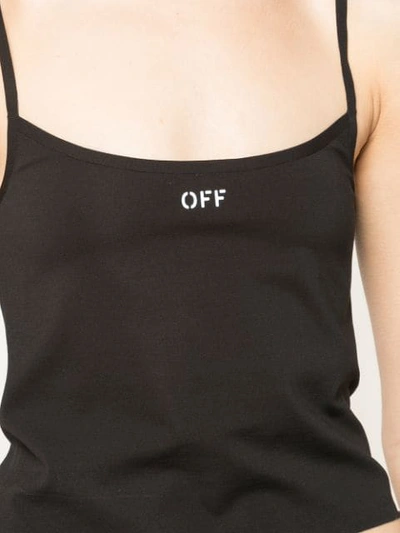 Shop Off-white Logo Print Cami In Black