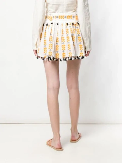 Shop Dodo Bar Or Embroidered Mini Skirt In White