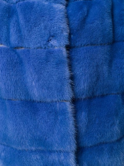 Shop Arma Short Fur Jacket - Blue