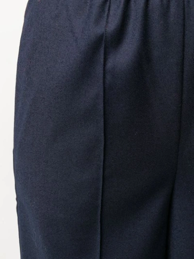 Shop Semicouture Wide Leg Tailored Trousers In Blue