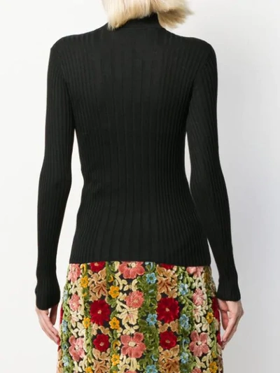 Shop Etro Ribbed Jumper In Black