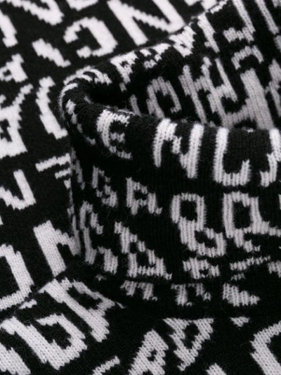 Shop Balenciaga Turtleneck Logo Sweater In Black
