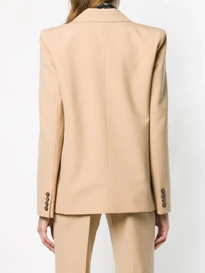 Shop Givenchy Front Buttoned Blazer In Neutrals