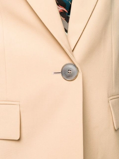 Shop Givenchy Front Buttoned Blazer In Neutrals