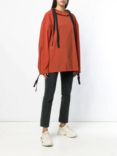 Shop Ambush Drawstring Hoodie In Orange