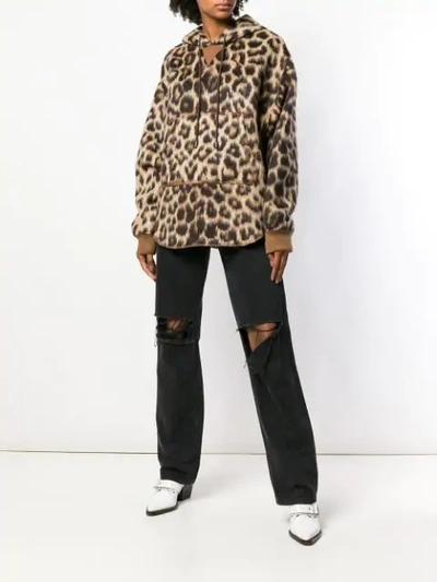 Shop R13 Leopard Print Pullover - Neutrals