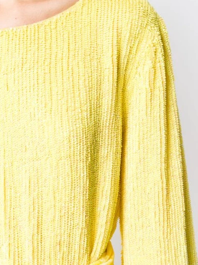 Shop Retroféte Sequined Mini Dress In Yellow