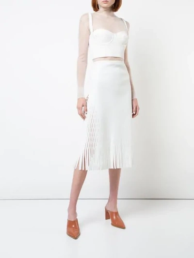 Shop Dion Lee Sheer Knit Top - Farfetch In White
