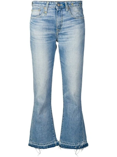 R13 CROPPED BOOTCUT JEANS - 蓝色