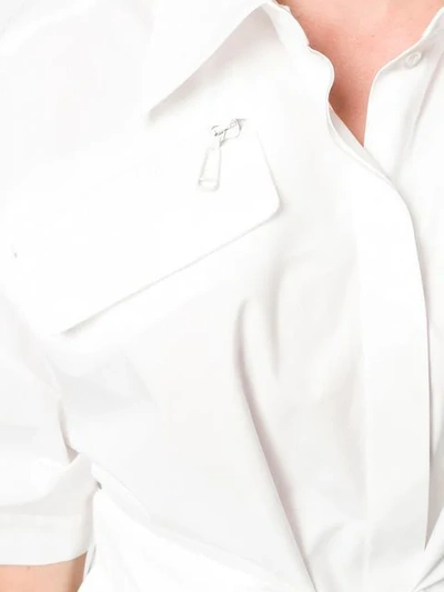 Shop Fendi Tie-waist Shirt In White