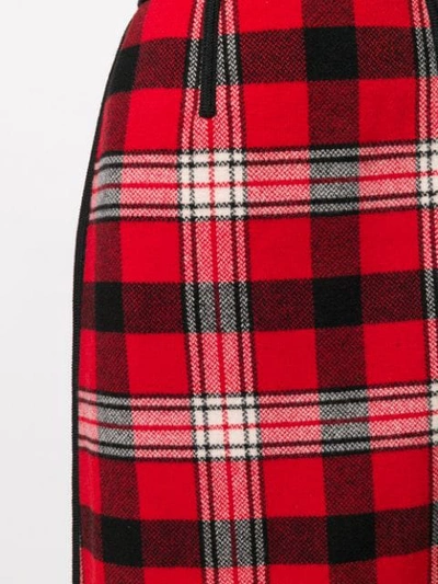 Shop Dsquared2 Flannel Checked Long Skirt In Red