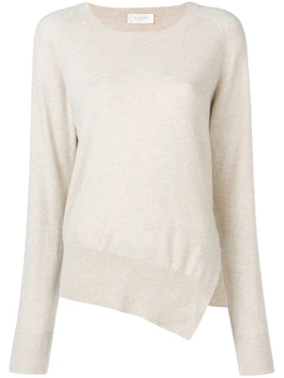 Shop Zanone Side Slit Jumper In Neutrals