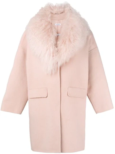 Shop P.a.r.o.s.h Shawl Collar Coat In Pink