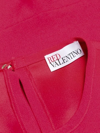 Shop Red Valentino Ruffled Sleeves And Hem Dress In Red