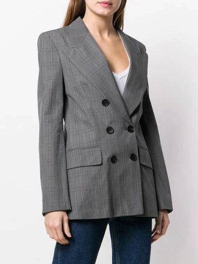 Shop Isabel Marant Étoile Classic Double-breasted Blazer In Grey