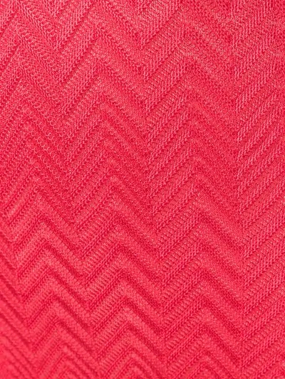Shop Missoni Plunge Halterneck Swimsuit In Red