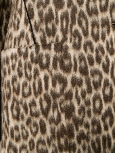 Shop Antonelli Leopard Print Coat - Brown