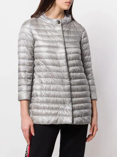 Shop Herno Iconico Padded Jacket In Grey