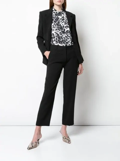 Shop Diane Von Furstenberg Tami Straight-leg Trousers In Black