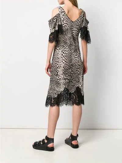 Shop Mcq By Alexander Mcqueen Leopard Print Slip Dress In Neutrals