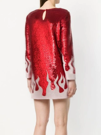 Shop Each X Other Fire Sequinned Mini Dress In Red