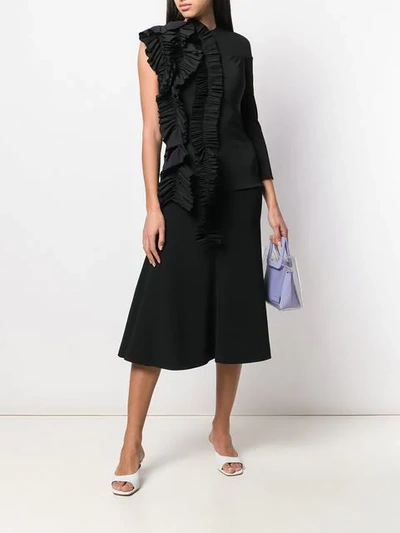 Shop A.w.a.k.e. Flared Midi Skirt In Black