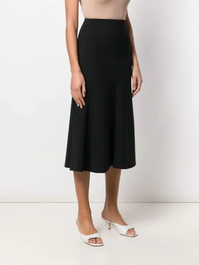 Shop A.w.a.k.e. Flared Midi Skirt In Black