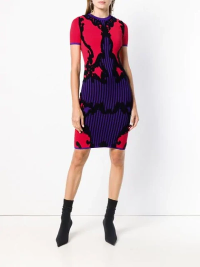 Shop Versace Intarsia In Red