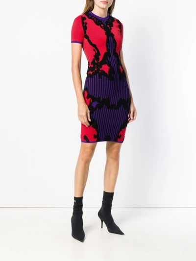 Shop Versace Intarsia In Red