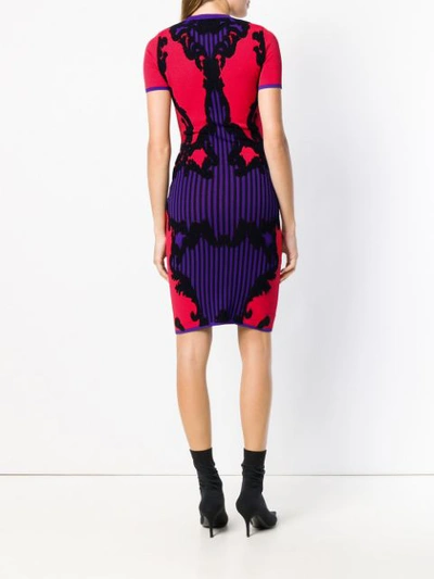 Shop Versace Intarsia In Red