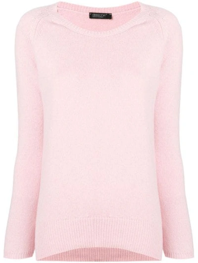 Shop Aragona Cashmere Scoop Neck Sweater In Pink