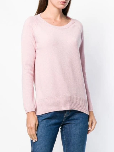 Shop Aragona Cashmere Scoop Neck Sweater In Pink