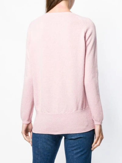 Shop Aragona Cashmere Scoop Neck Sweater In Pink