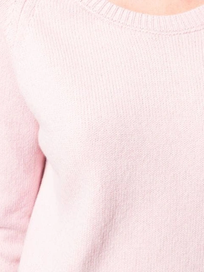 Shop Aragona Cashmere Scoop Neck Sweater In Pink