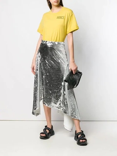 Shop Walk Of Shame Sequin Skirt In Silver