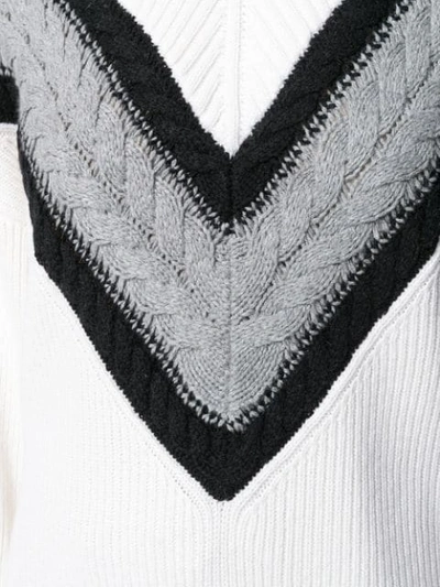 Shop See By Chloé Cable Strip Jumper In White