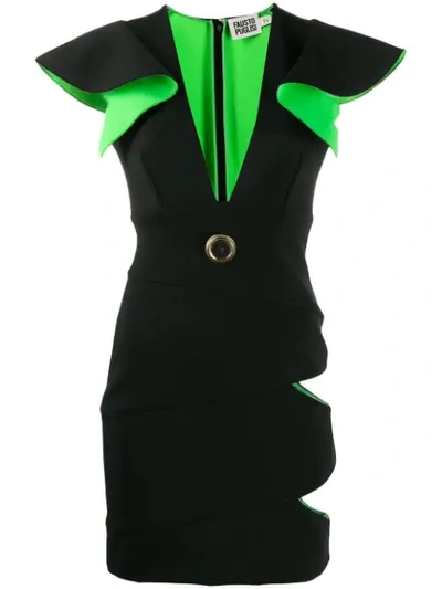FAUSTO PUGLISI CUT-OUT DRESS - 黑色