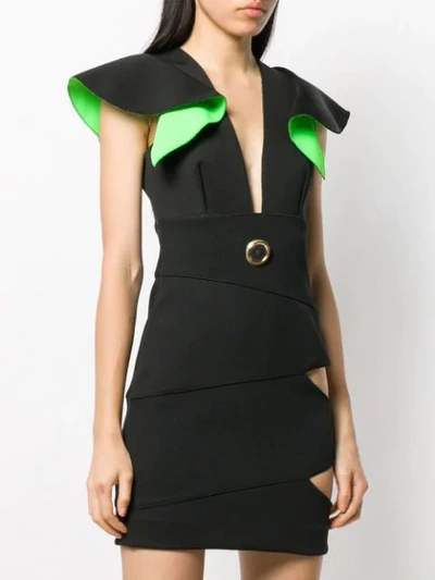 FAUSTO PUGLISI CUT-OUT DRESS - 黑色