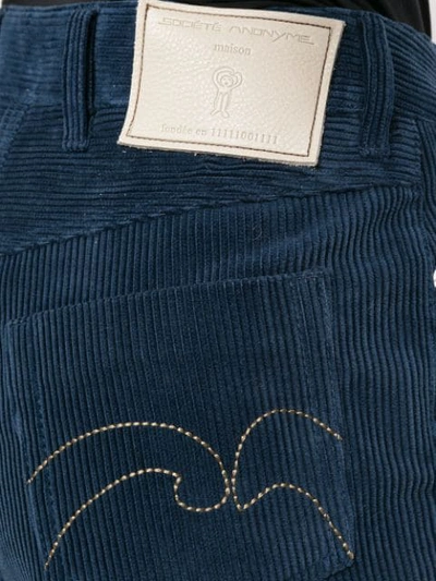 Shop Société Anonyme Corduroy 70 Trousers In Blue