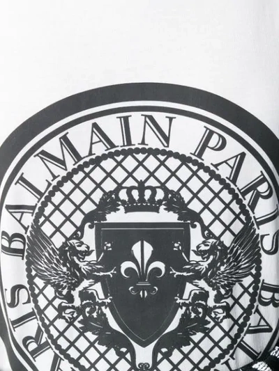 Shop Balmain Medallion Print Tank Top In White