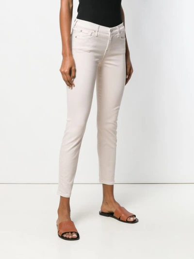 Shop 7 For All Mankind Skinny Jeans In Neutrals