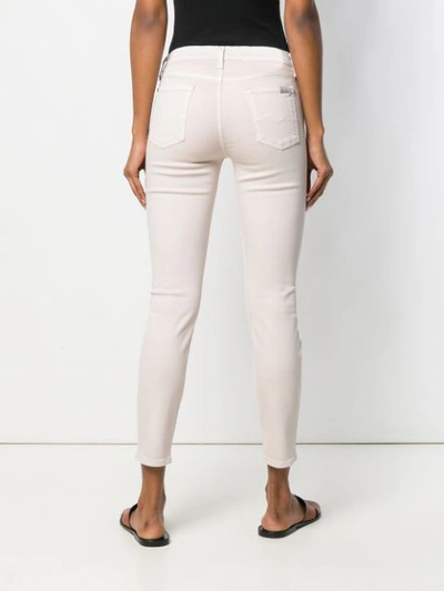 Shop 7 For All Mankind Skinny Jeans In Neutrals