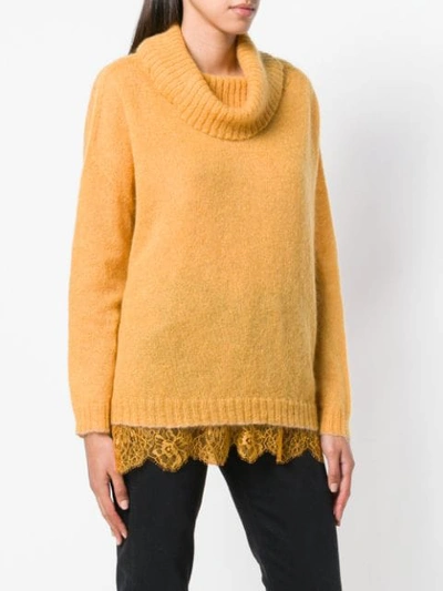 Shop Twinset Twin-set Loose Knit Sweater - Yellow