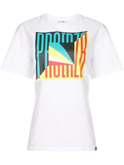 Shop Proenza Schouler Pswl Flag T-shirt In Black