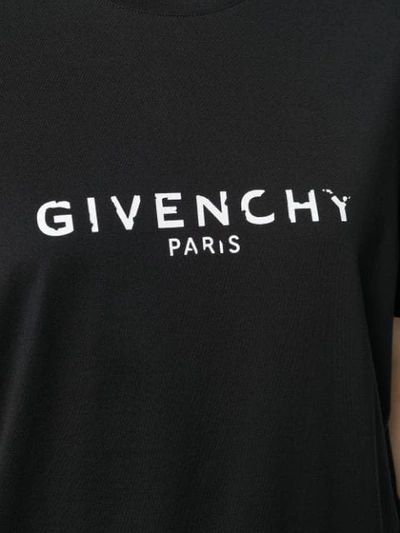 Shop Givenchy Oversized Logo Print T-shirt In Black